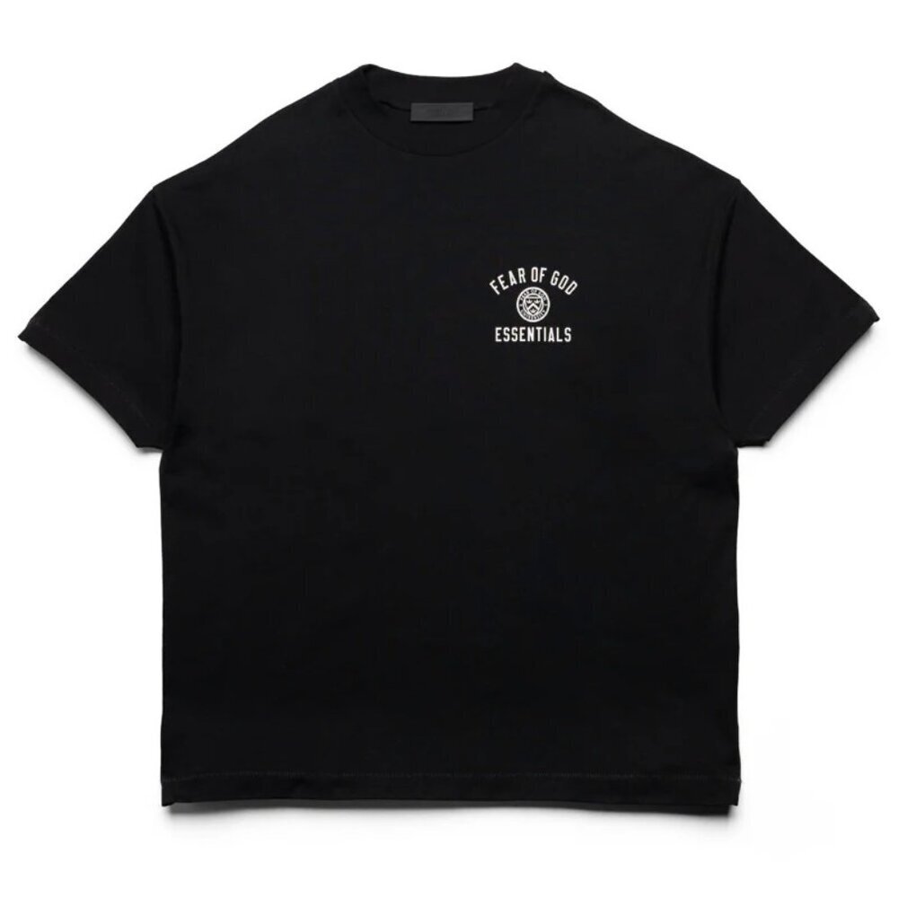 Fear of God Essentials University Black Jersey Crewneck Tee Size S & M *NEW*